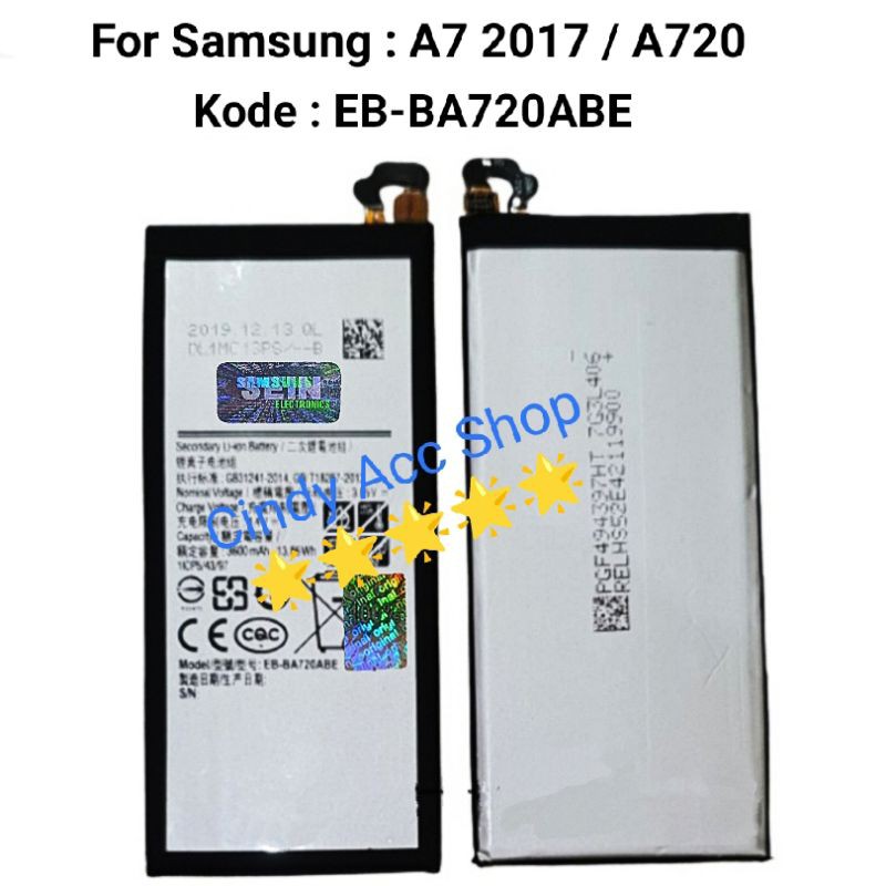 Baterai Batre Samsung J7 Pro A7 2017 A720 A730 EB-BA720ABE EB-BA730ABE Original Battery