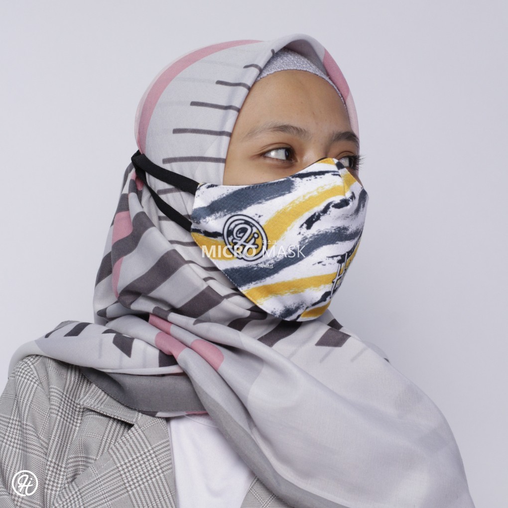 UNISEX - Masker Spectrum By Hijacket kain Hijab Tali Karet Polos Motif Earloop Lucu Pria Wanita-GERANIUM