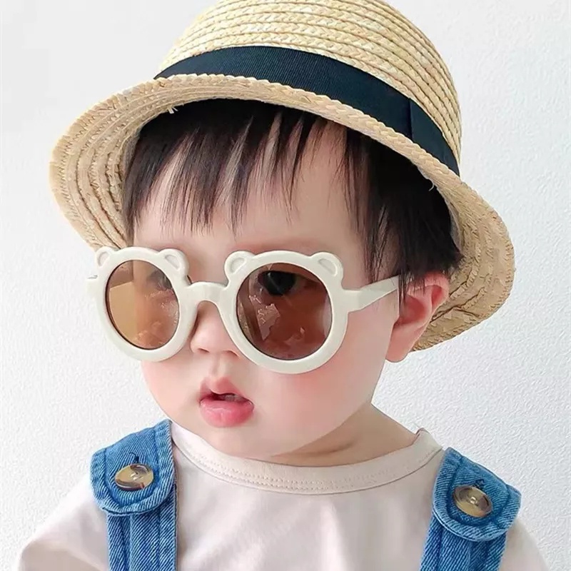 ( GS ) Kacamata Hitam Anak Frame Beruang FashiON Import