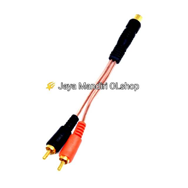 Kabel Rca Cabang Y 2 Rca Male To 1 Rca Female Jack Audio Jumper New Tide