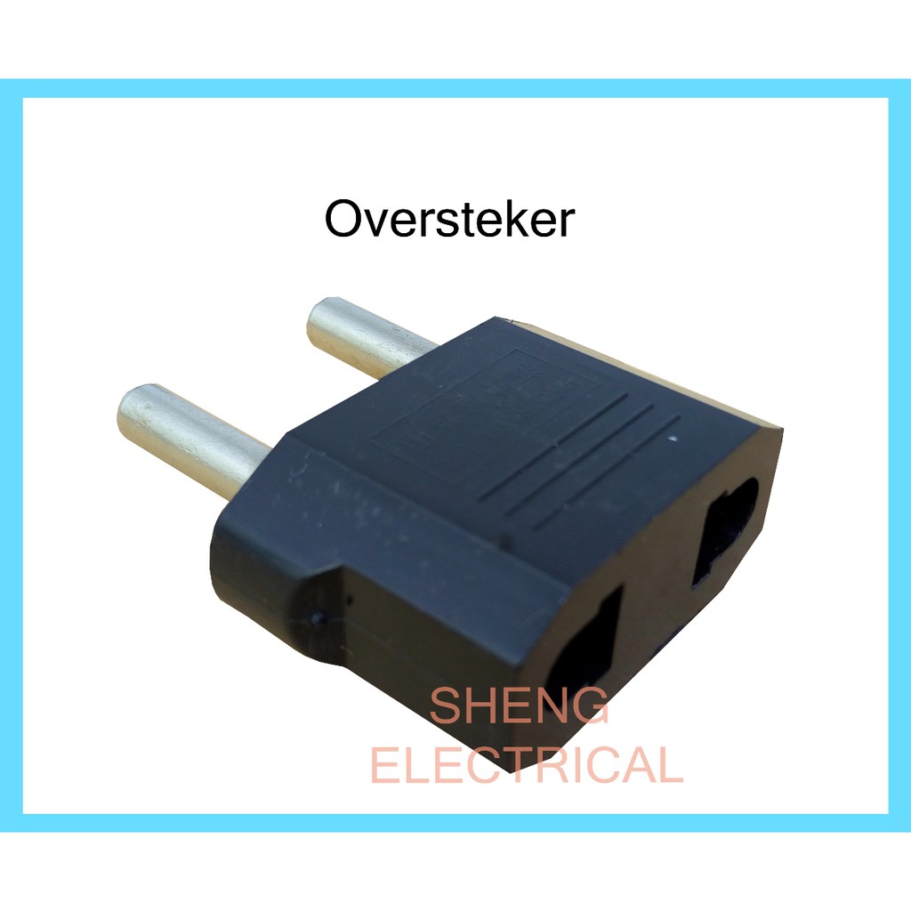 Over Steker Adaptor Colokan Pipih Gepeng Sambungan Ke Bulat Oversteker