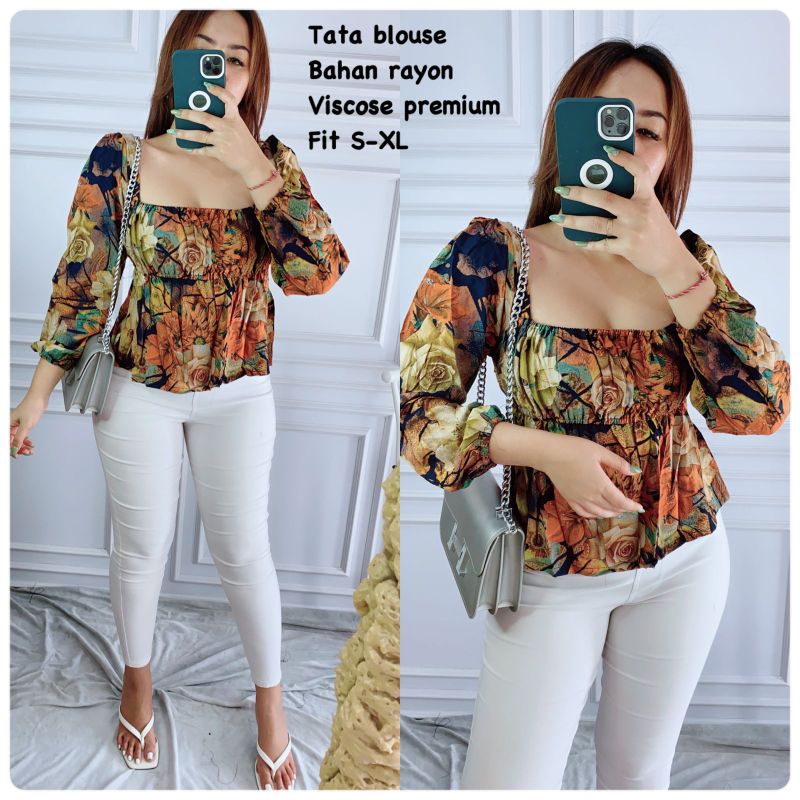 Blouse Wanita Tata Blouse Viscose (COD)