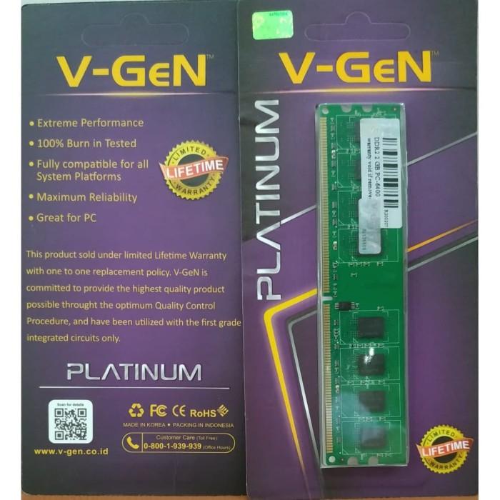 Memory RAM Longdimm Vgen V-GEN Platinum DDR2 2GB 2 GB PC6400 PC 6400