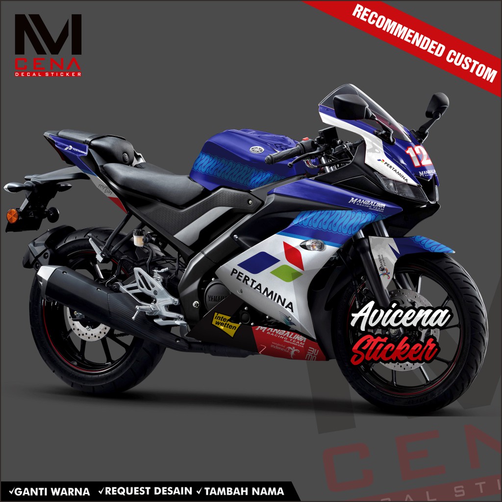 Sticker Decal R15 V3 Full Body Decal Sticker Yamaha R15 V3 Striping r15 v3 full body Mandalika