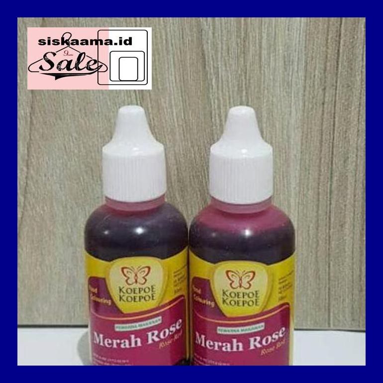 

A40D0Yh Pewarna Makanan Merk Koepoe Koepoe, Merah Rose 30Ml D50Tr40V