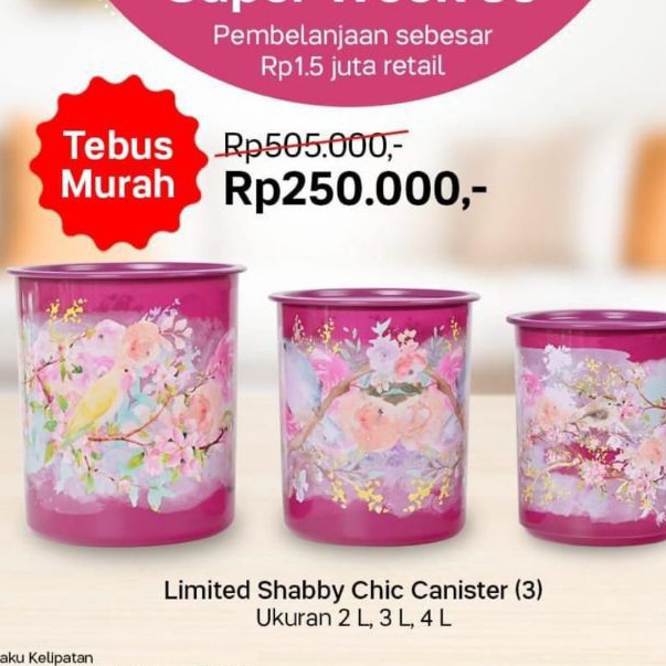 toples canister Shabby CHIK tuppy