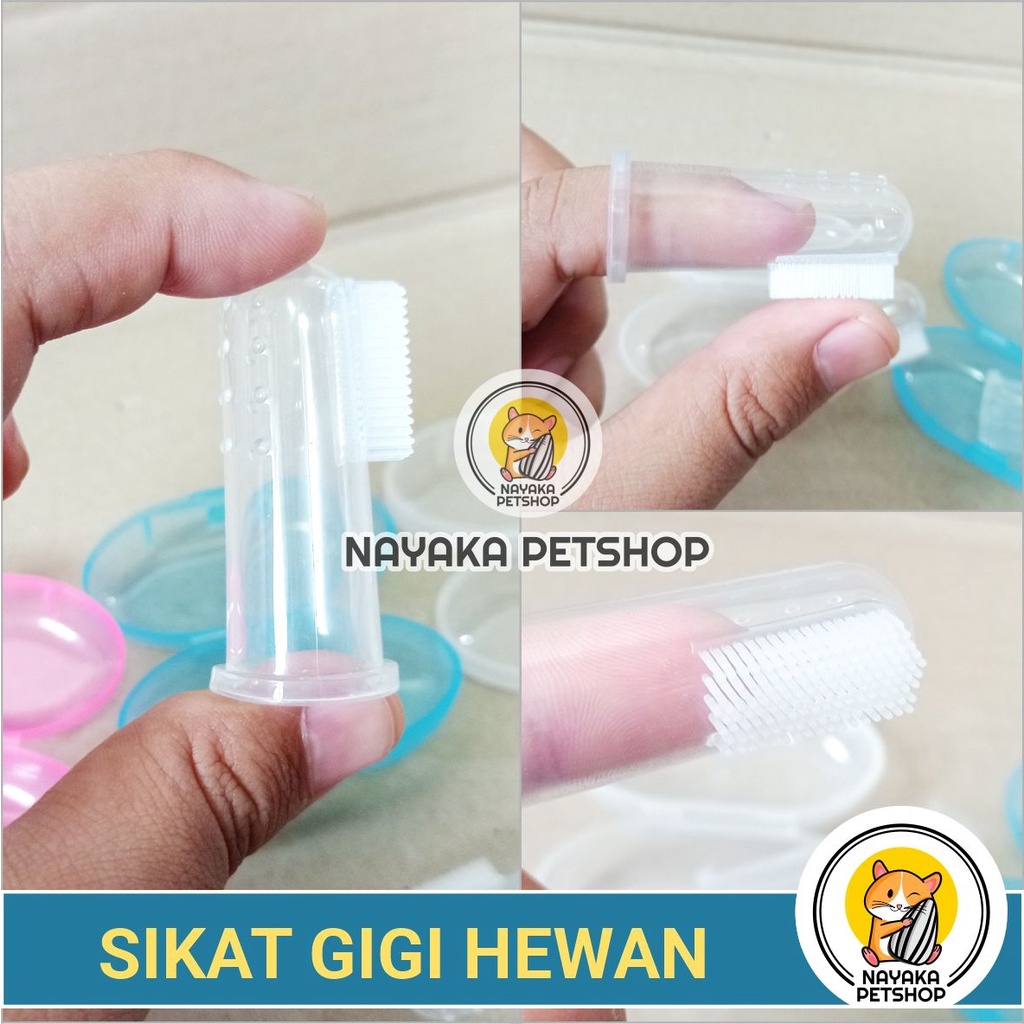 Sikat Gigi Anjing Sikat Jari Silikon Pembersih Lidah Kucing Hewan Pet Tooth Brush