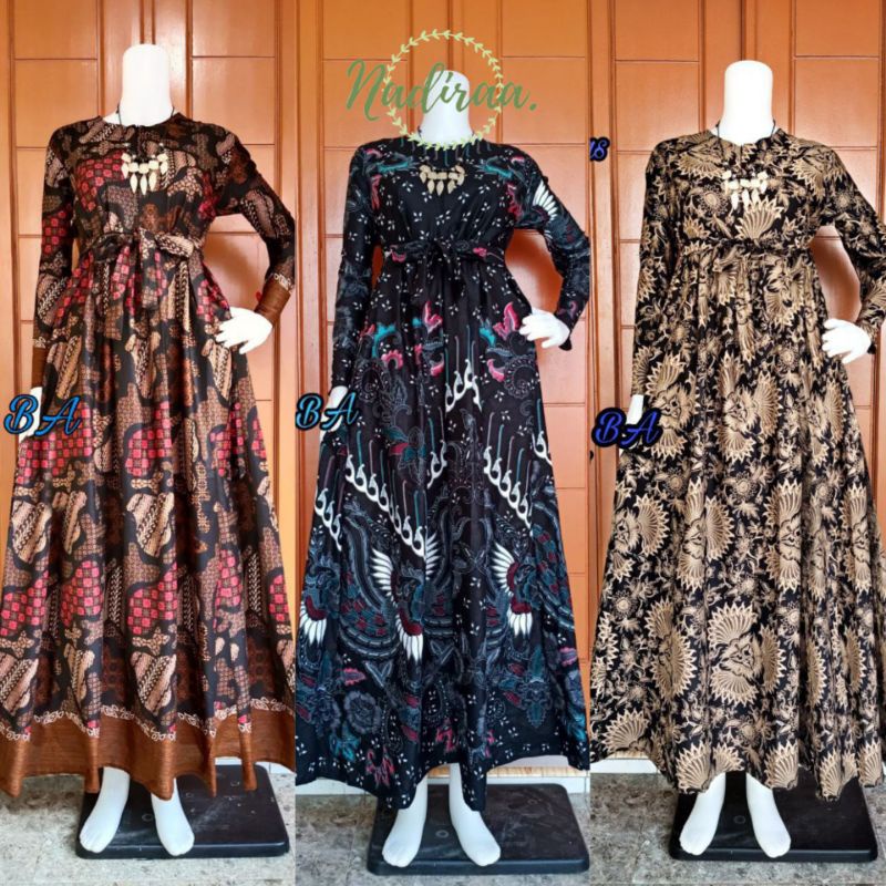GAMIS BATIK MODERN  SRIWEDARI MAXI MANGGAR BUSUI JUMBO