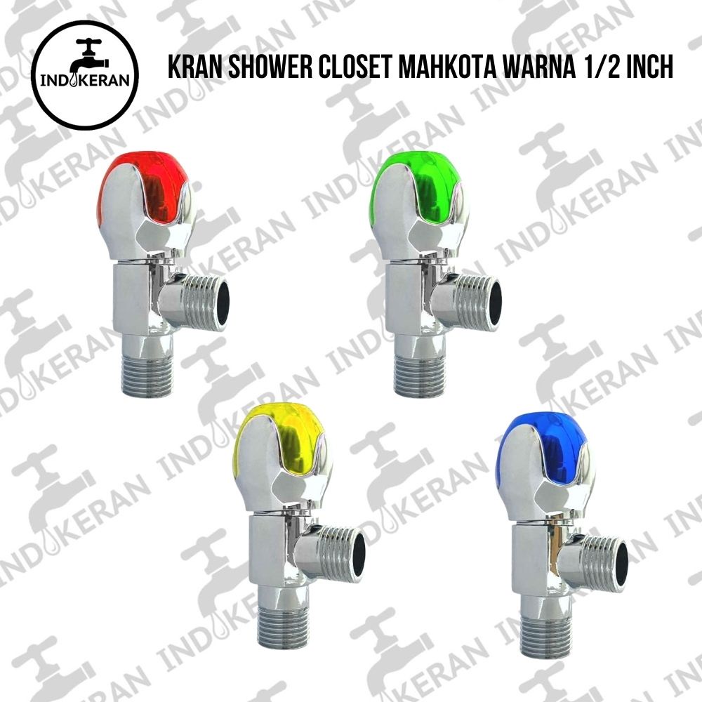 INDOKERAN - Stop Kran Shower Closet Mahkota Warna - 1/2 Inch