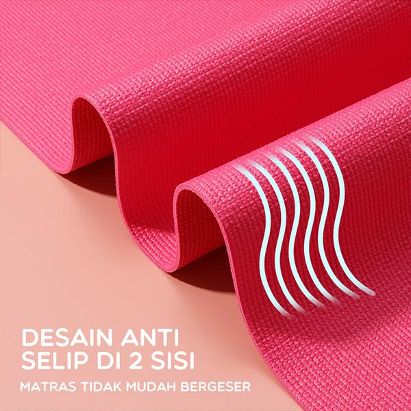 BISA COD - Matras Yoga Mat 3mm PVC Anti Slip 2 Sisi Senam Yogamat / Matras Karpet Fitnness Matras Alas Olahraga Bahan PVC SYM20