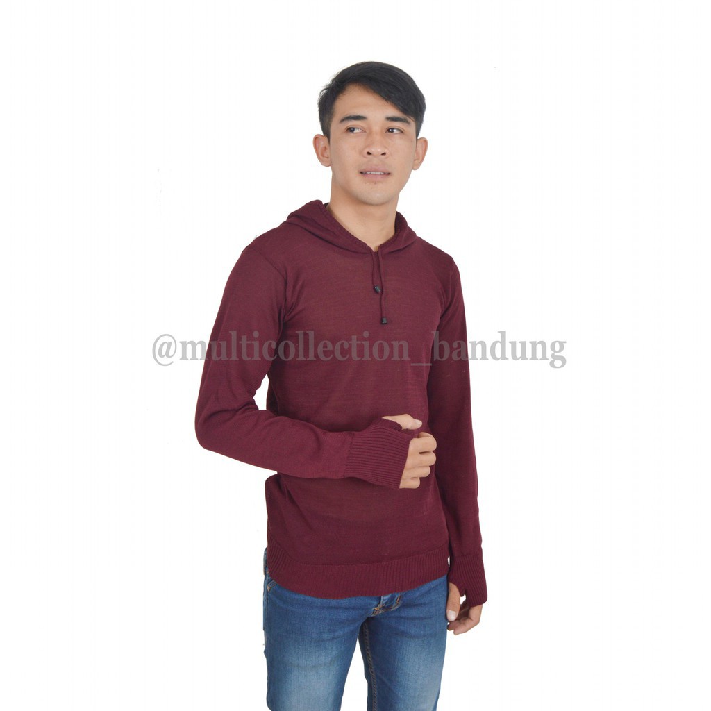 RAJUT HOODIE SWEATER   rajut hoodie pria   jaket rajut korea   grosir rajut bandung   hoodie rajut