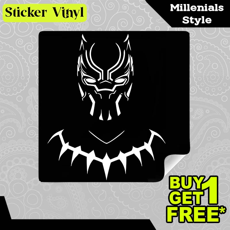 

Stiker Sticker Black Phanter From Wakanda Gambar Unik Desain Keren dan Kekinian Aesthetic Bahan Vinyl Satuan Anti Air