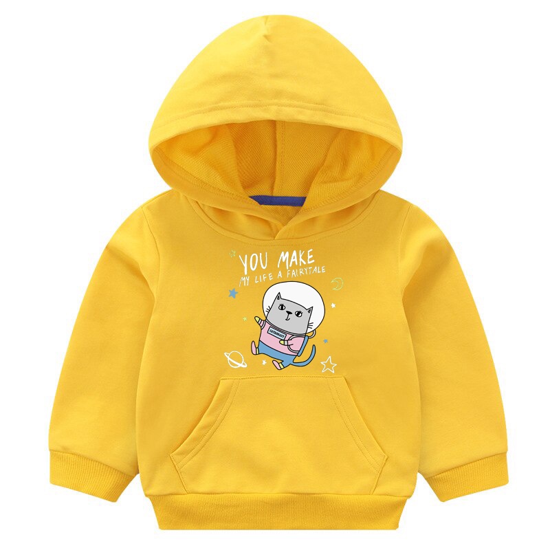 Sweater Anak Hoodie Anak Jaket Anak Motif Kucing Luar Angkasa You Make Fairy Tale Usia 1-6thn-1