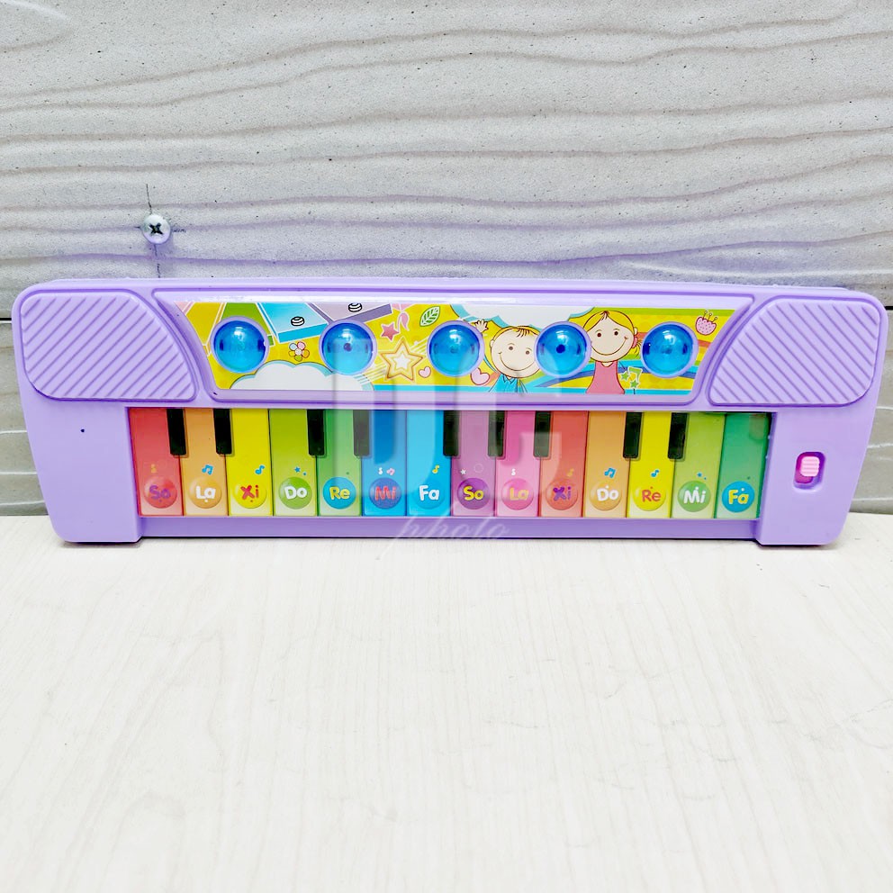 Piano Pelangi Rainbow Mainan Alat Musik Anak Organ Elektronik