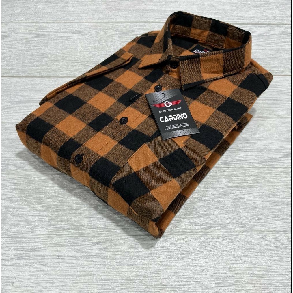 kemeja flanel lengan pendek pria - flanel pendek distro - motif kotak kotak - import terbaru - flanel lengan pendek murah