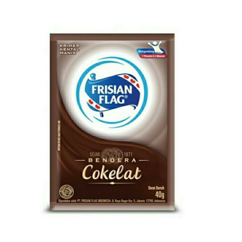 

Frisian flag sachet 40 Gr cokelat