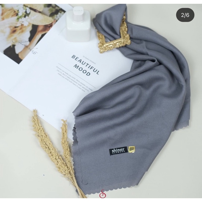 Hijab Jilbab segiempat shinar glamour glitter gliter blink Sonic