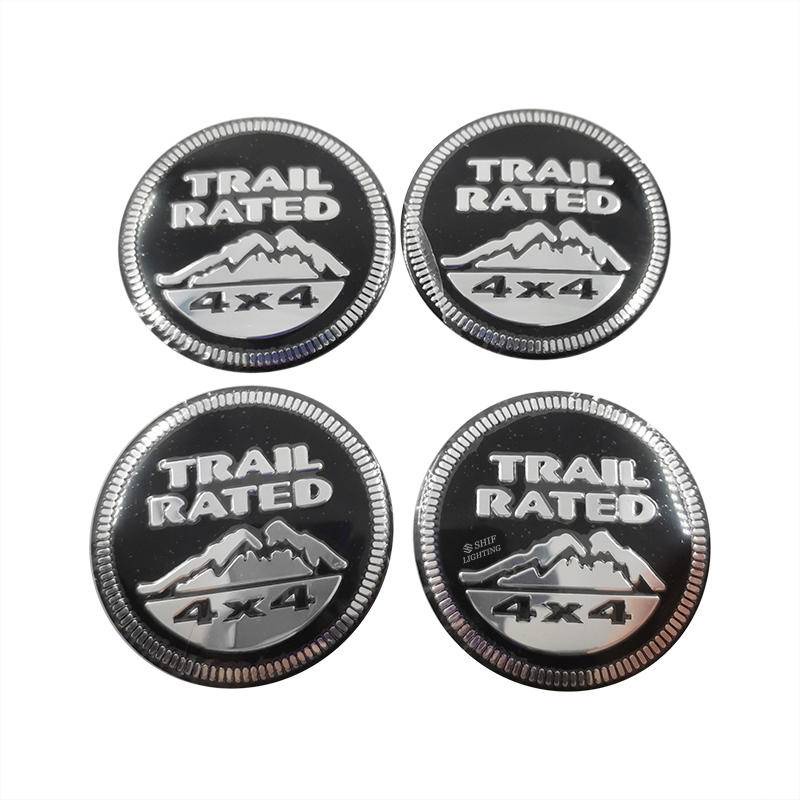 Sticker Emblem Dekorasi Velg Mobil Jeep Trail Rated 4x4 Ukuran 4x56mm