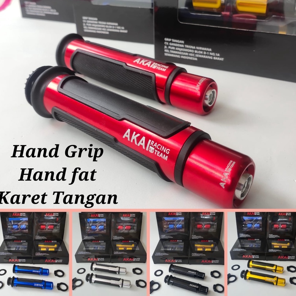 sepasang handgrip jalu barracuda handgrip variasi handfat grip gas barracuda Akai racing grip plus jalu universal semua sepeda motor