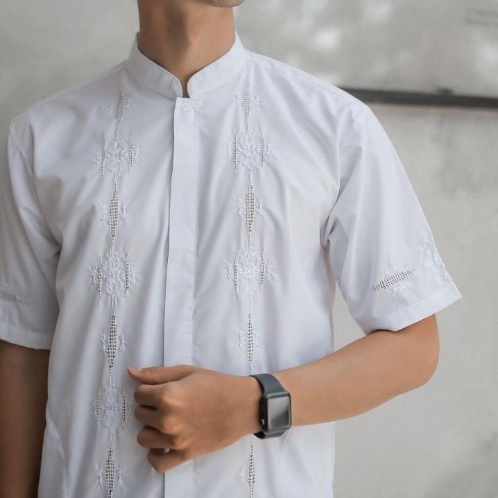 ☎ baju Koko Kerancang padang full bordir dan sulam tangan lengan panjang dan pendek ►