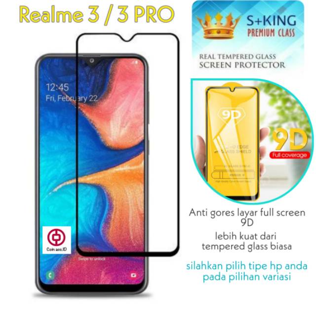 REALME 3 / 3 PRO - TEMPERED GLASS 9D/HD/11D/6D/5D [FULL SCREEN]