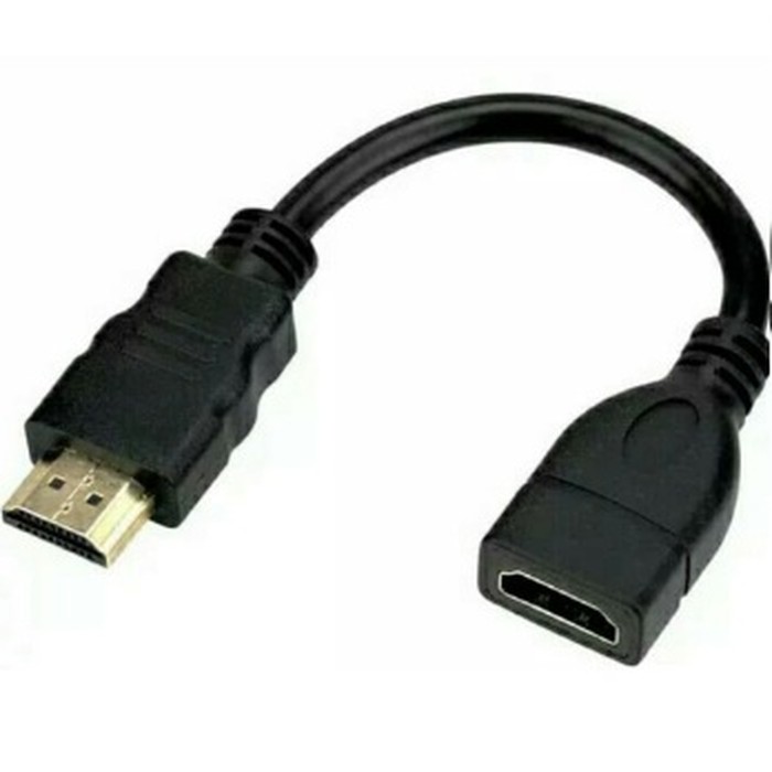 A_   Sambungan Kabel HDMI Male to female extension HDTV 30cm