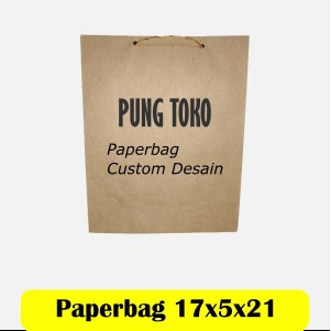 

Paperbag Tas Kertas size 17x5x21 Tas Souvenir Custom Sablon FREE DESAIN