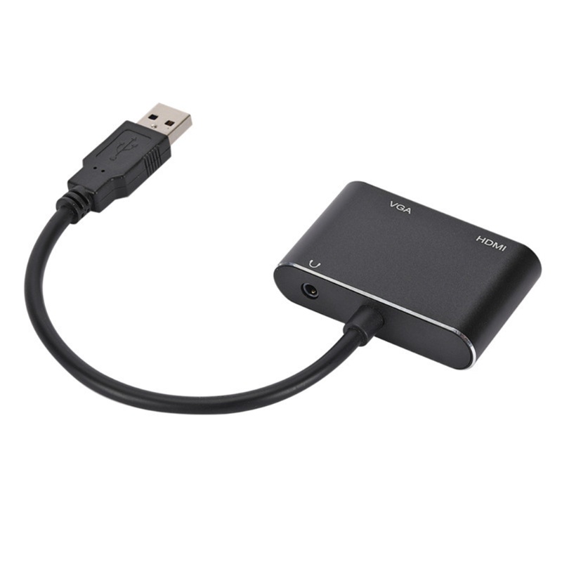 zzz Multi-Display Video Converter USB to VGA Adapter USB 3.0 to HDMI Adapter (Black)