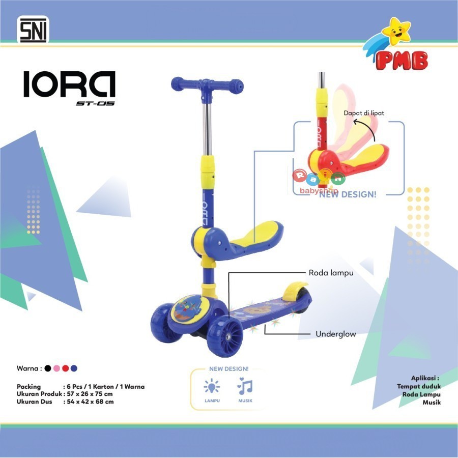 Scooter Anak PMB Iora St 05 - Mainan Anak Skuter