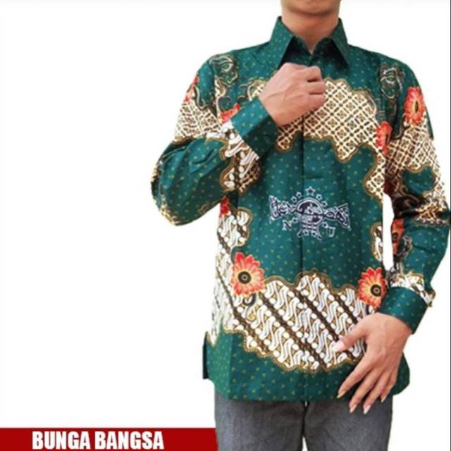 Kemeja Batik Nu Bunga Bangsa New Terbaru Exsklusif Shopee Indonesia