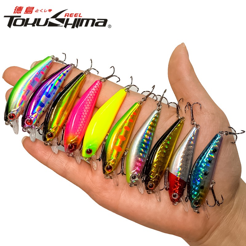 Alat Pancing Murah Umpan Pancing Alat Pancing Umpan Pancing Buatan Kail Pancing Plastic Bait Minnow Lure Umpan Ikan Umpan Mancing Top Water Lure 1Pcs 55mm/6.5g Umpan Mancing