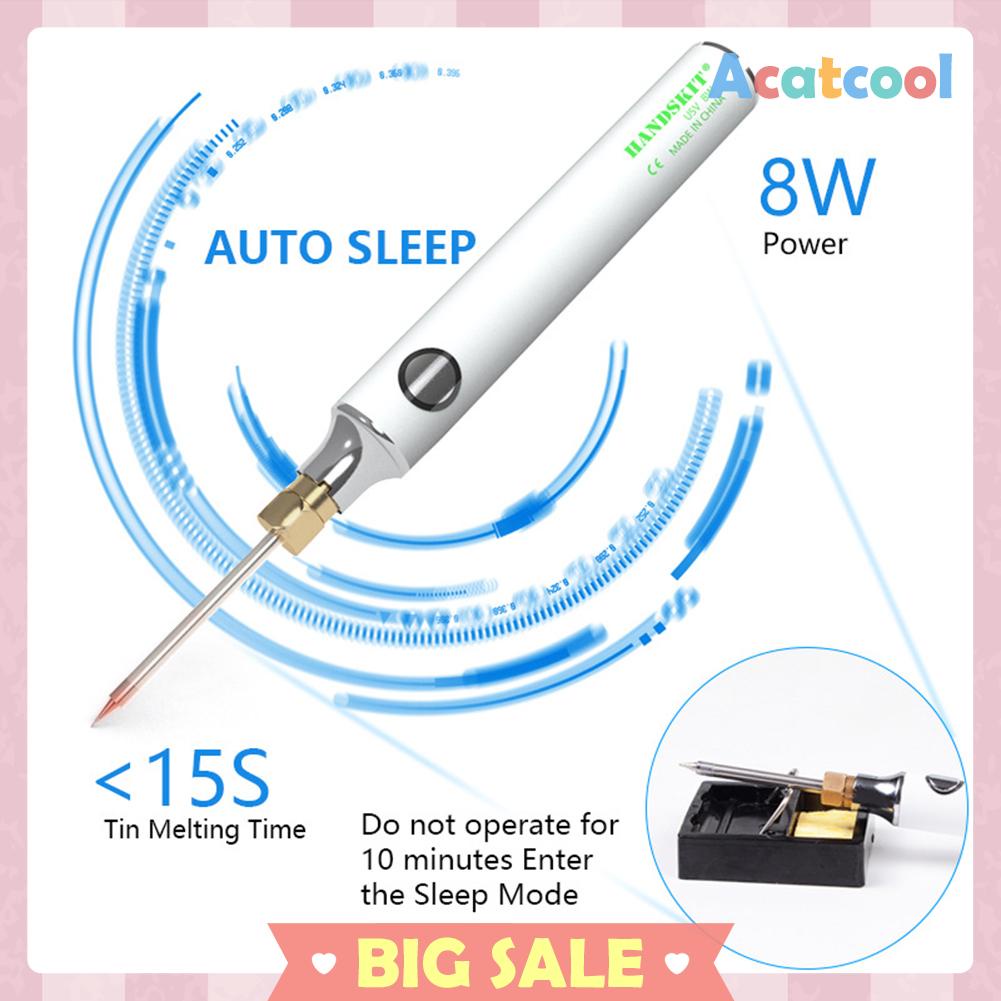 Solder Besi Mini Elektrik Portable Suhu Adjustable 8W 5V