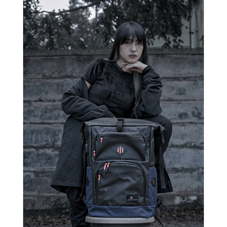 AILERON BLACK NAVY |MANNEEDME x URBAN| Tas Ransel Punggung Pria Backpack ORIGINAL