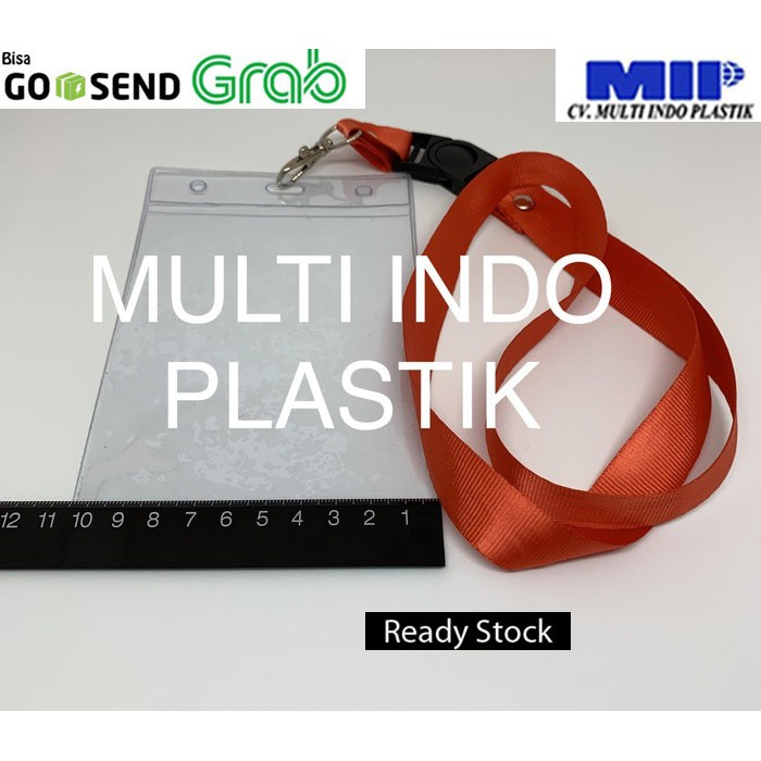

Tali gantungan id card merah/tali nametag murah/paket id card/nametag