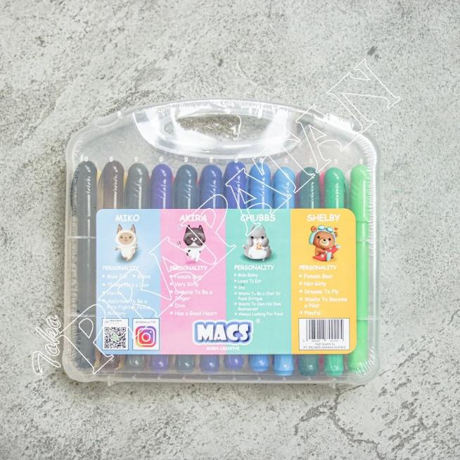 

♞ Macs Gel Crayon 24 warna / Krayon Gel ✭