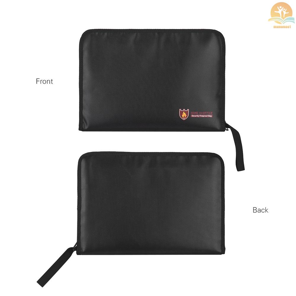 Fireproof Expanding File Folder Document Bag Water &amp; Fire Resistant Silicone Coated Accordion Expandable File Organizer Pouch Holder Zipper Closure for Office Home Bank