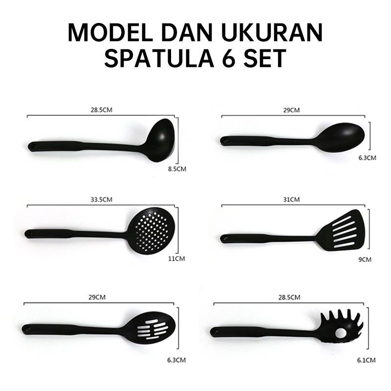 spatula silikon tahan panas 1set murah