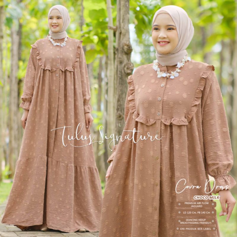 CEVRA DRESS BY TULUS SIGNATURE (DRESS MUSLIMAH MOTIF) Dress wanita modern rekomended