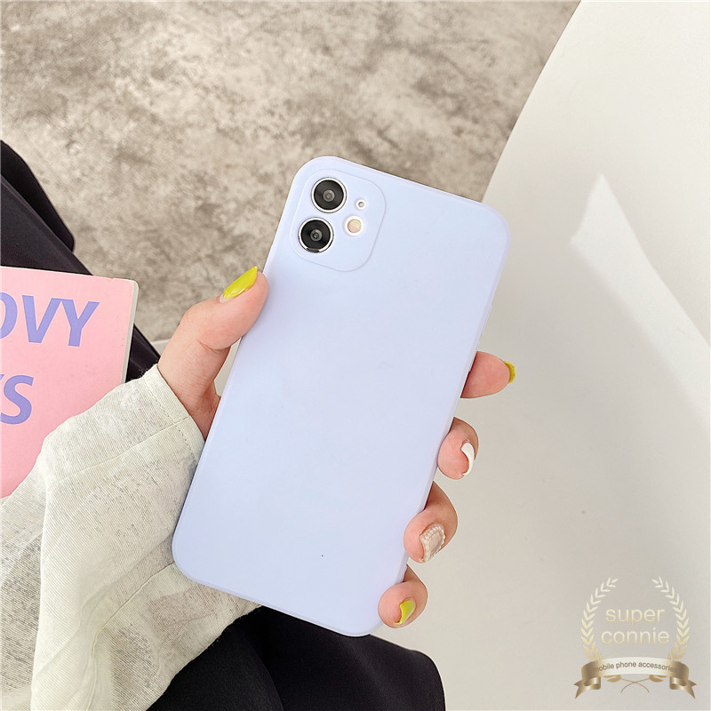 Soft Case Silikon Tpu Warna Permen Polos Untuk Iphone 11 / 8 / 7 / 6 / 6s Plus / X / Xs Se