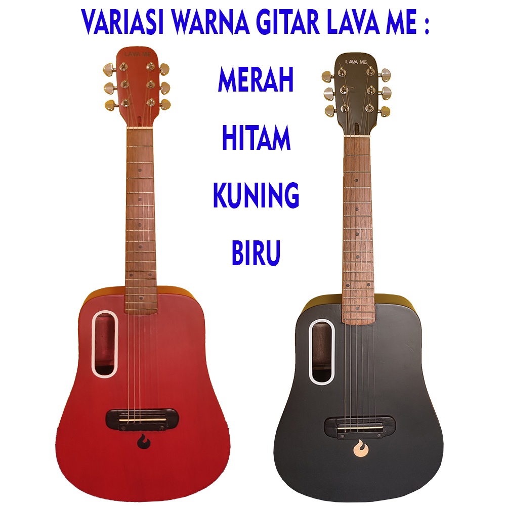 Gitar Akustik Lava Me Custom Ukuran 3/4 Free Packing Kayu