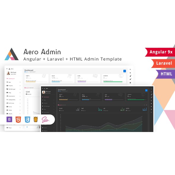 Aero Admin - Angular + Laravel + HTML Admin Template