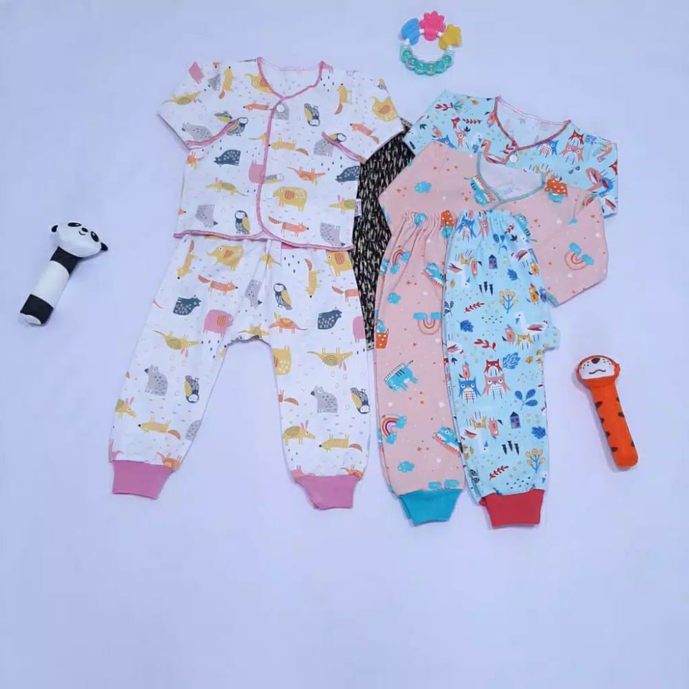 Little Queen Setelan Lengan Panjang Celana Panjang Newborn 3Pcs