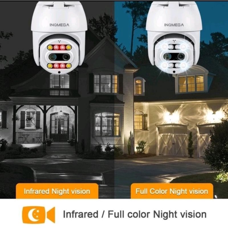 IP Camera / IPCAM  Outdoor CARE CAM 2MP x 2 LENS. Zoom 10x PTZ Pan Tilt 4 IR-4 LED