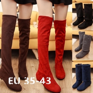 womens suede knee high boots