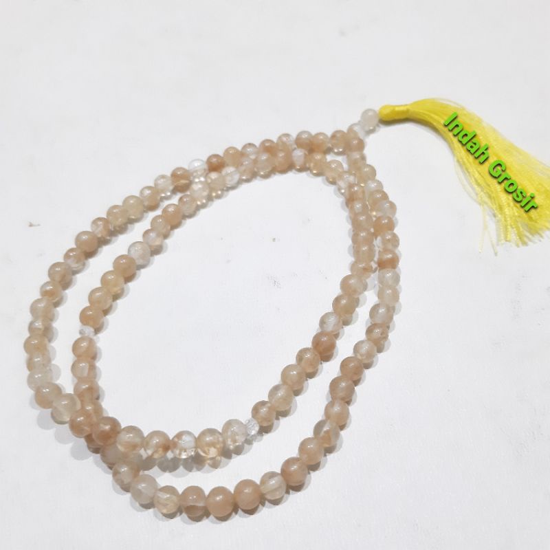 Kalung Tasbih Batu Citrine 6mm 99butir natural