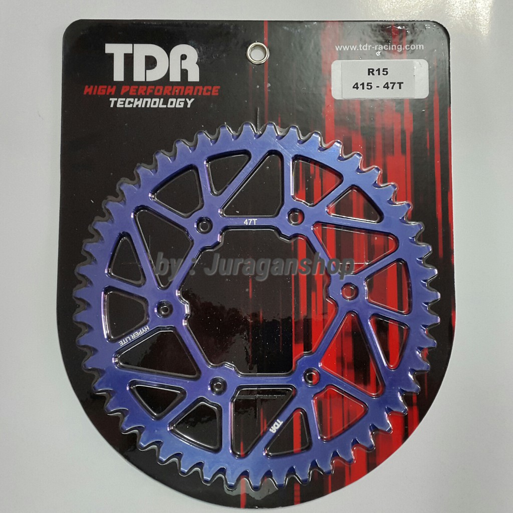 R15 / MX King Gear Belakang CNC Hyperlite 415 TDR Rear Sprocket CNC 7075 For yamaha R15 / MX King-4