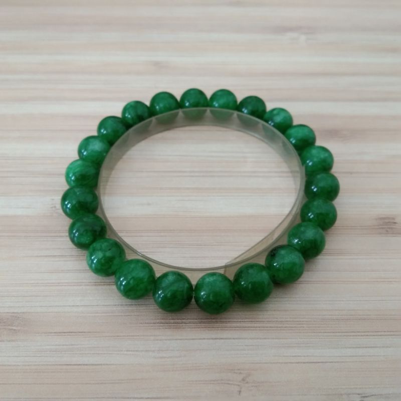 Gelang Batu Giok Lumut Natural