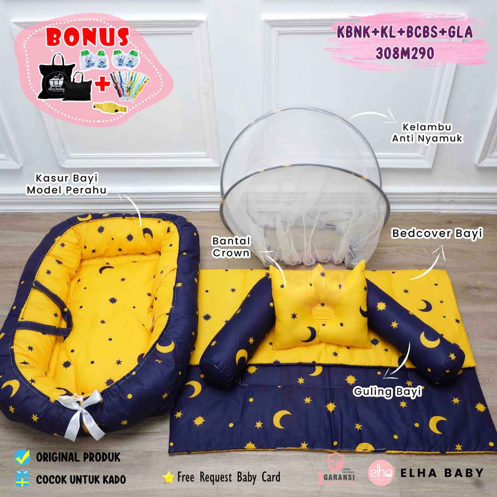 Kasur Bayi Perahu Perlengkapan Bayi Murah Baby Gift Set Kasur Baby Nest 2 Motif