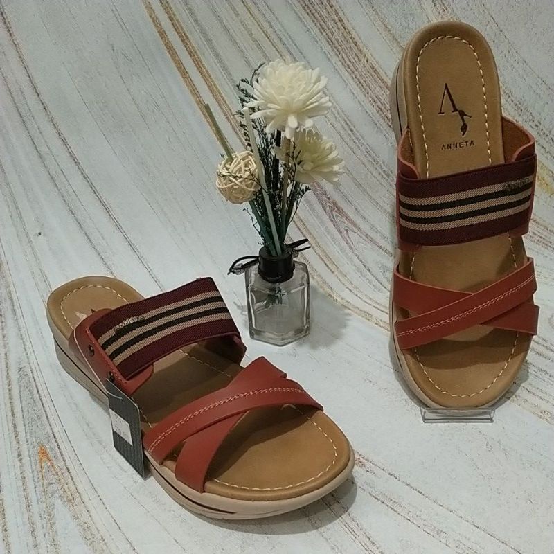 ANNETA SANDAL WADGES  WANITA
