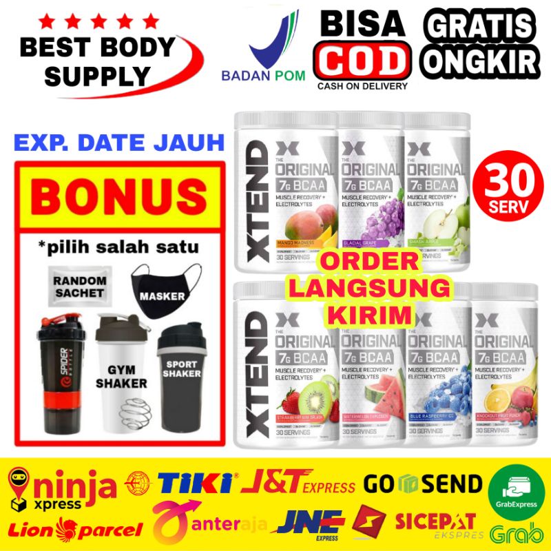 Xtend BCAA 30 serv Xtend BCAA 30 serving Xtend BCAA 30 servings Suplemen Fitness BPOM BCAA Scivation
